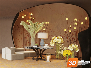 Lobby Decoration Skp Files 